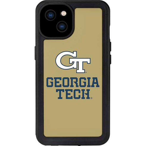 Georgia Institute of Technology Gold LogoType GT iPhone 15 Plus Waterproof Case